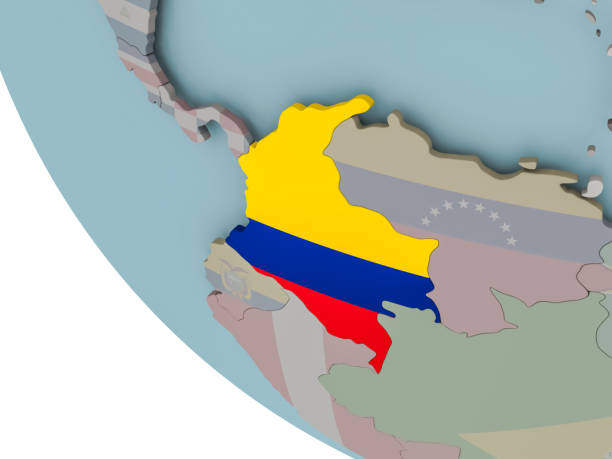 istock Colombia with flag illustration 879462852