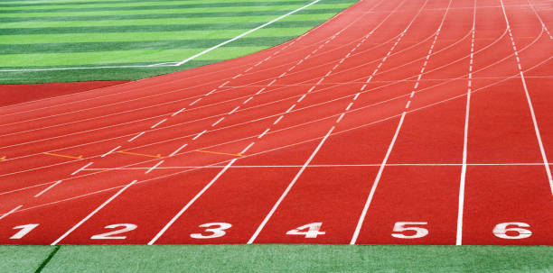 Start running track in sport field