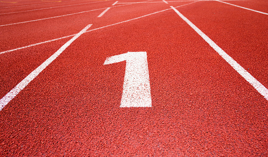 Running track number 1 in sport field