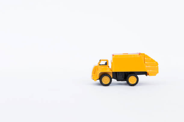 istock Yellow truck isolate on white background 879479258