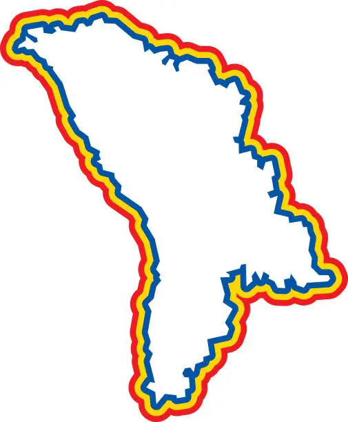 Vector illustration of Moldova Outline