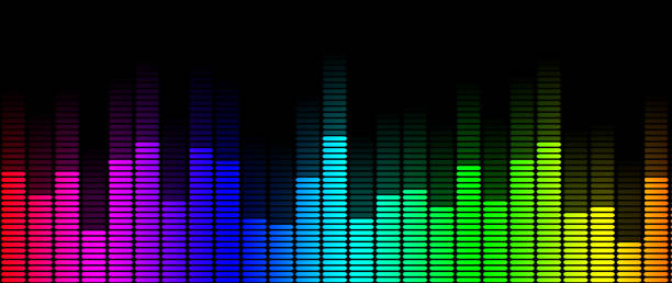 istock Colorful of sound wave abstract line background. 879482366