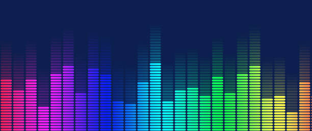 istock Colorful of sound wave abstract line background. 879482392