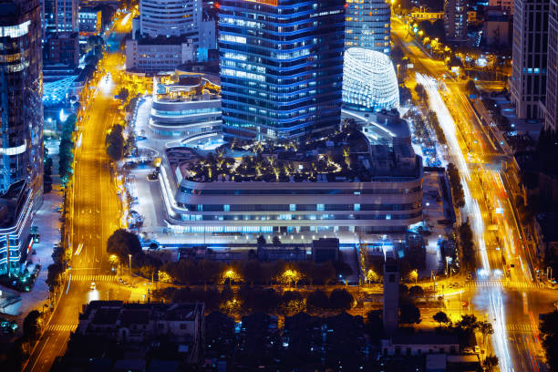 istock Night view of downtown Shanghai, China 879482396