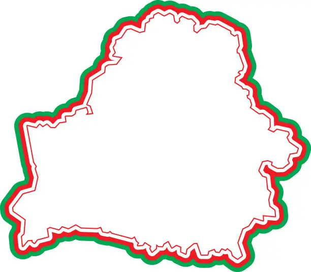 Vector illustration of Belarus Outline