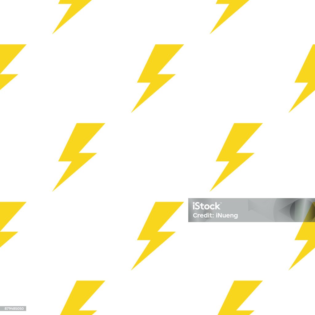 Thunder Sign Pattern Lightning Or Thunder Sign Symbol Pattern On The White Background ...