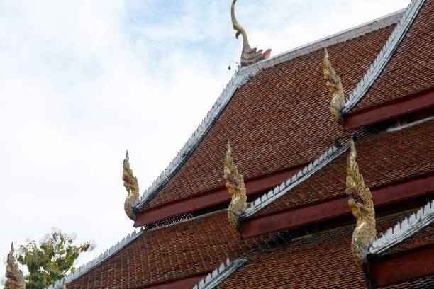 istock Famous temples, architectural appearance. Details close-up, Chiang Mai, Thailand 879489200