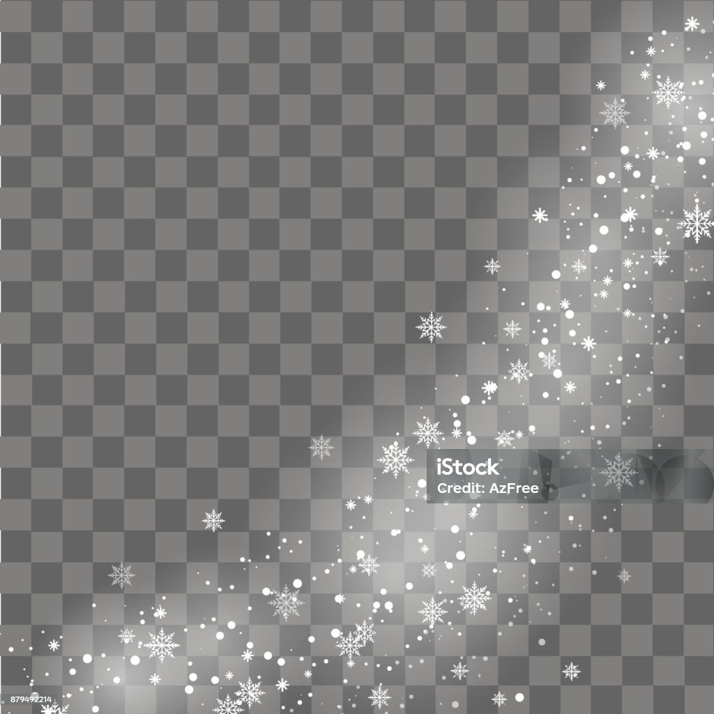 Snowflake Falling Transparent Falling Snowflake On Transparent Background Winter Background Vector ...