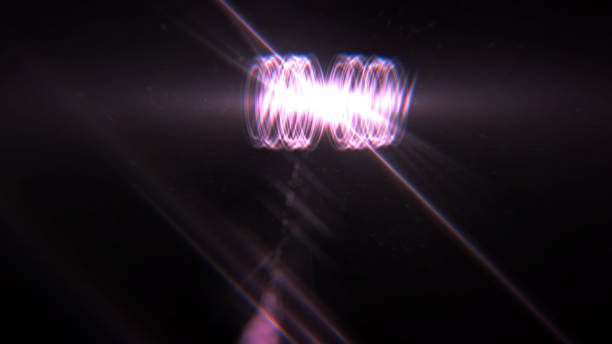 istock Digital lens Flare , Light transition, lens flare, light leaks  , Abstract overlays background. 879497164