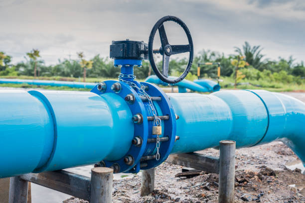 Butterfly valve. Butterfly valve used to control the drain pipe.Manual valve. industrial gate valve stock pictures, royalty-free photos & images