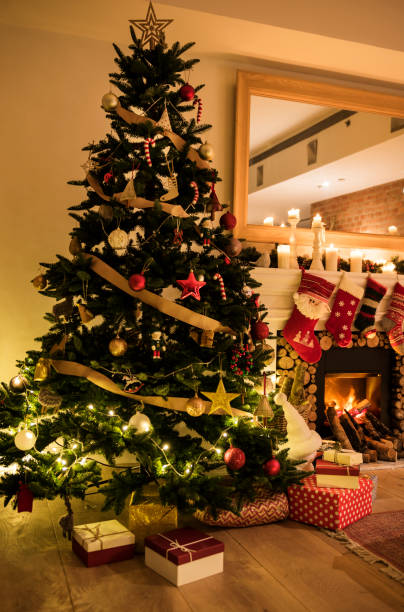 istock A decorated Christmas tree in the house 879573768