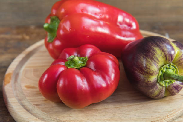 istock Red and purple sweet pepper 879579660