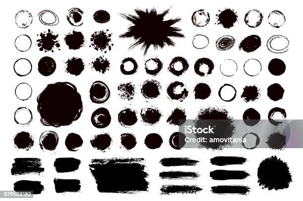 ブラシ ストローク テキスト ボックス枠 - 円形のベクターアート素材や画像を多数ご用意 - 円形, 爆発, グランジ加工
