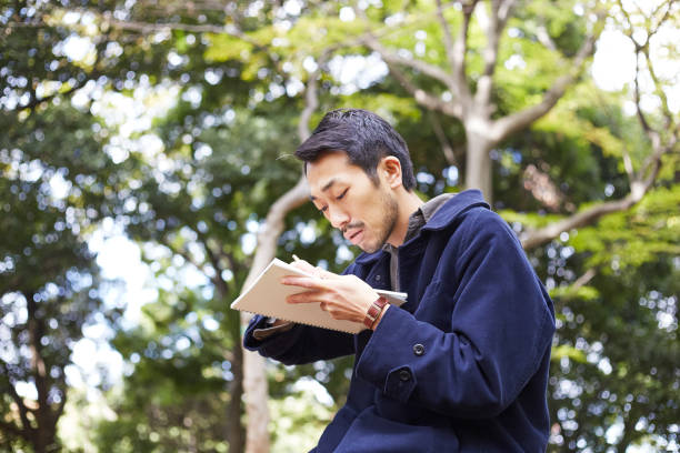 istock young man sketching in the woods lit with sunshine 879591476