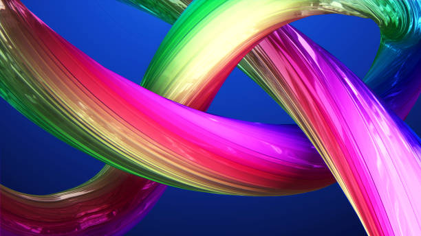 istock abstract background of twisted multicircular 3d lines 879597954