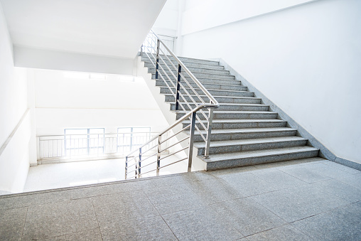 Staircase in school building