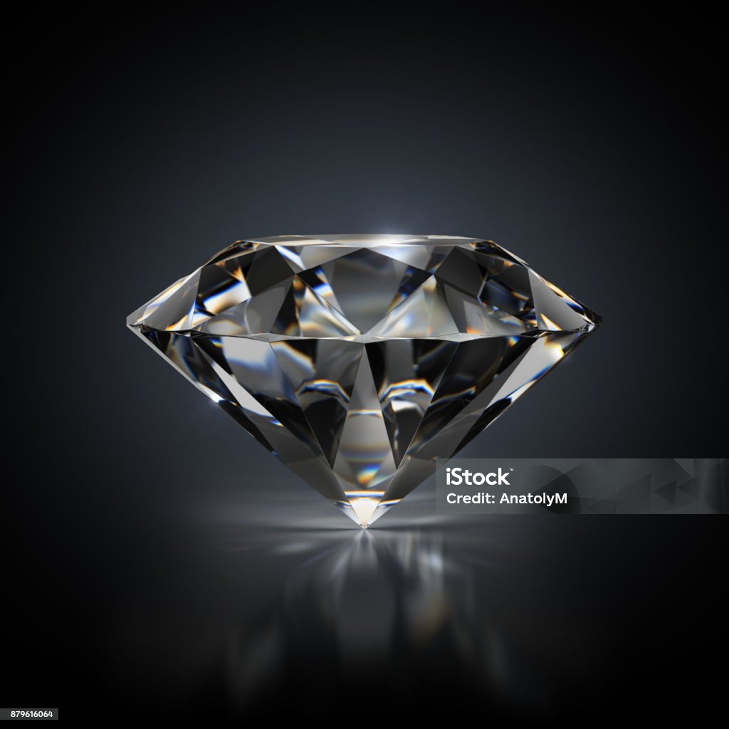 diamante sobre fondo negro - Foto de stock de Diamante libre de derechos