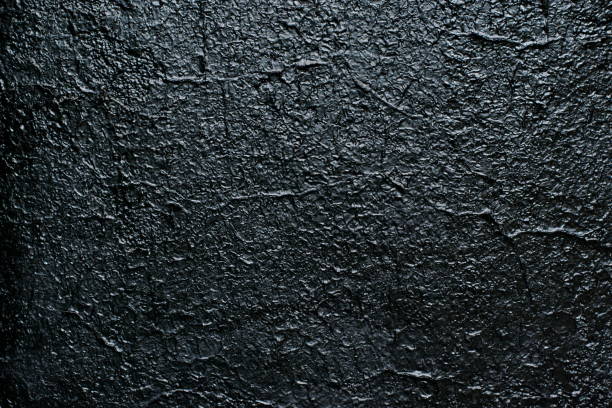 istock Texture of dark black glossy painted wall 879618982