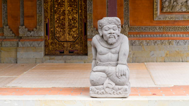 아시아판 황후상 - bali sculpture balinese culture human face 뉴스 사진 이미지