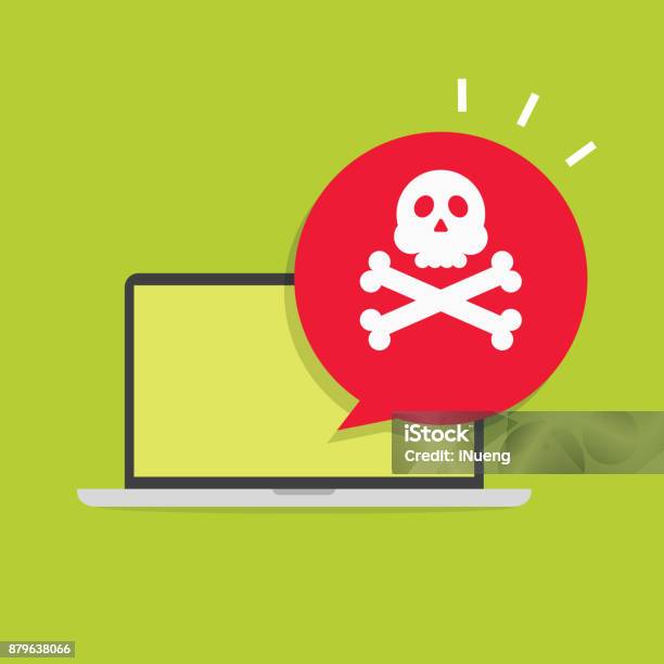 Computer Alert Box Stock Image Alert Notification On Laptop Computer Vector Stock Illustration ...