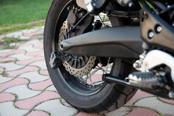 istock Motobike disc brake lock. 879650860