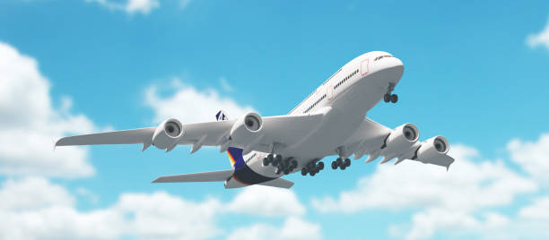 istock Airplane in the sky, holiday, travel 879657424
