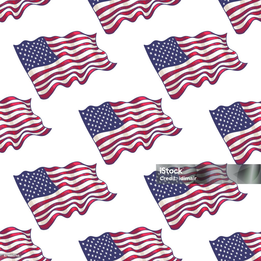 Pattern Background For Flag American Flag Seamless Pattern Background Vector Stock Illustration ...