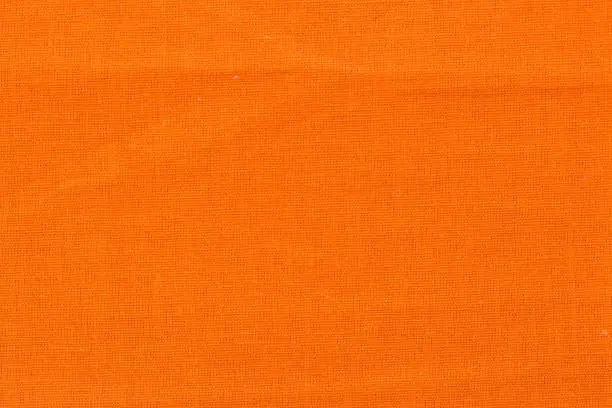 Photo of Orange fabric texture for background