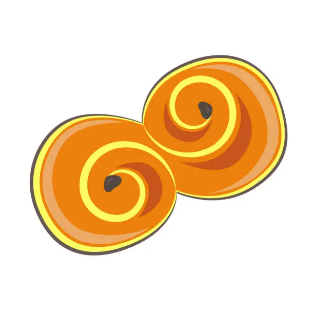 Vector illustration of Clip art saffron bun