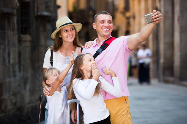 istock Travelers family taking selfie 879670948