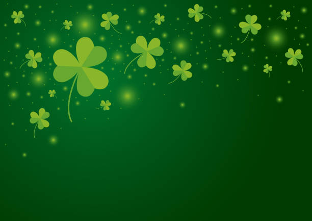 ilustraciones, imágenes clip art, dibujos animados e iconos de stock de diseño de fondo de día de st patricks del trébol de hojas ilustración vectorial - day patricks st patricks day clover