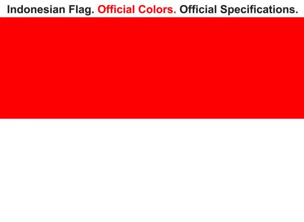 Vector illustration of Indonesian Flag (Official Color and Specifications)