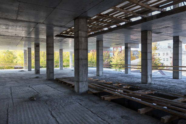 istock Interior unfinished business center 879709376