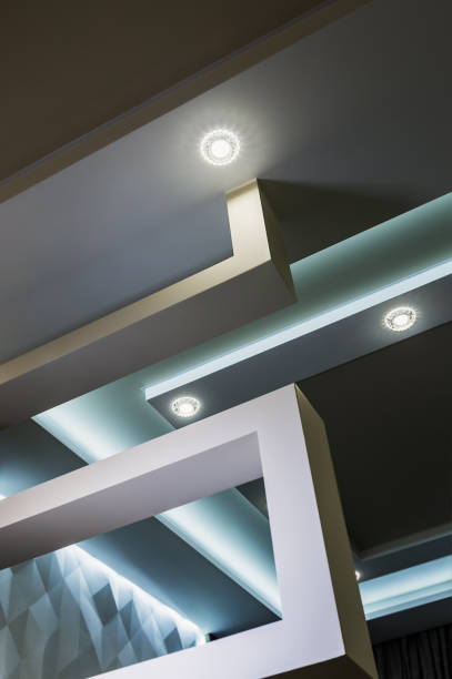 istock suspended ceiling and drywall construction in the decoration 879709616