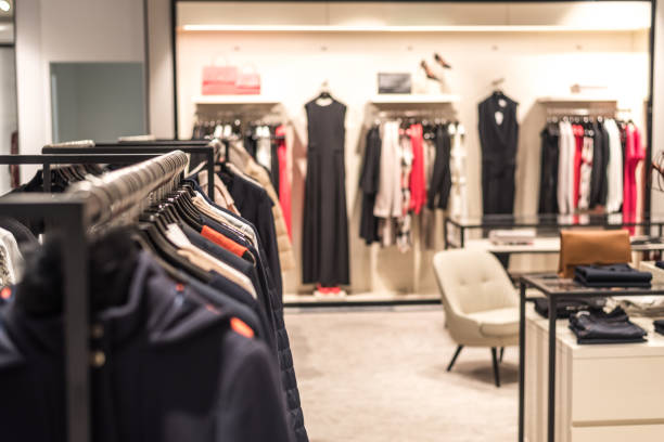 istock Inside of a cloths store 879714136