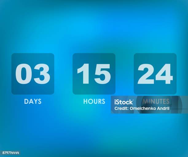 Countdown Timer Background On Blue Gradient Stock Illustration ...