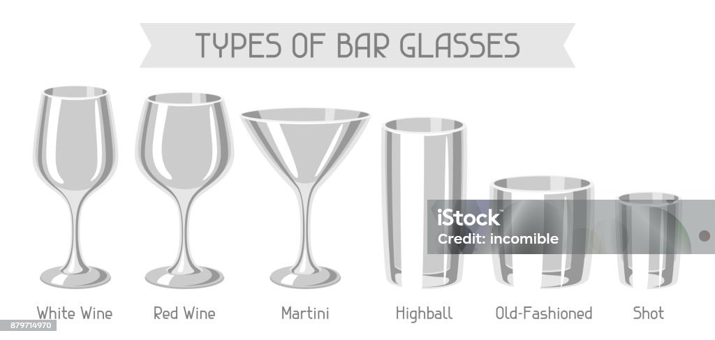 Types Of Bar Glasses Set Of Alcohol Glassware Stock Illustration - Download  Image Now - Alcohol - Drink, Alcohol Abuse, Alcohol Free - iStock