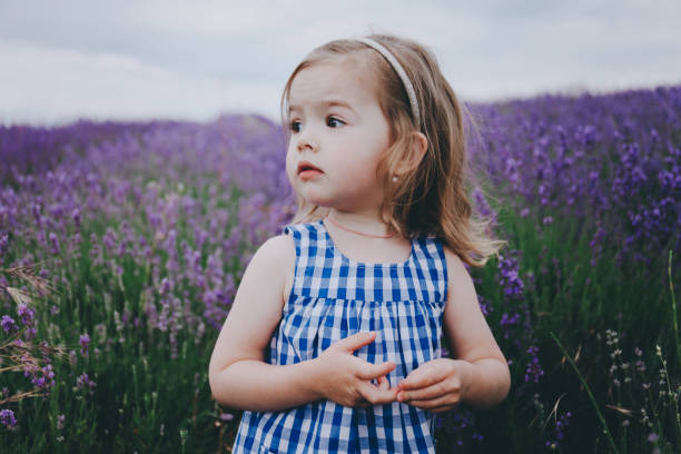 istock Little girl in a lavender field. 879732734