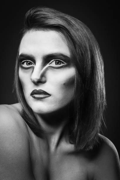 istock Woman with raven make up portrait. 879751344