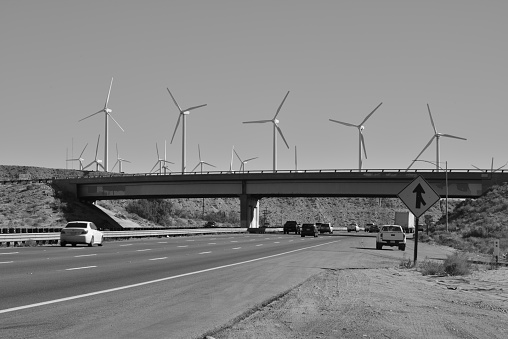 A Wind Farm near Palm Springs in  America.