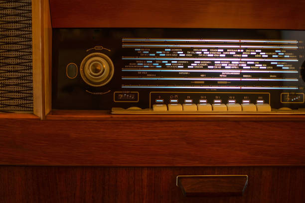 istock Czech old, lamp retro radio 879766900