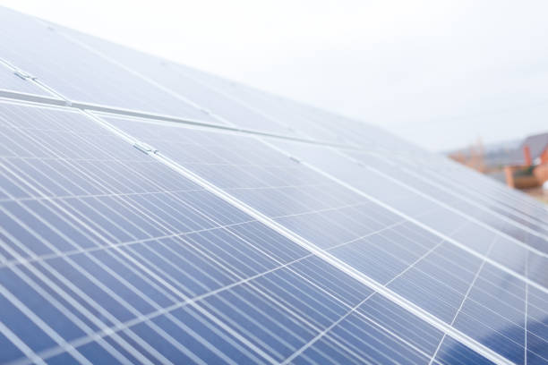 istock Close up of solar panels 879769932