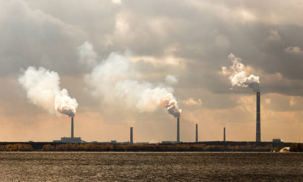 istock Smoke from pipes from a metallurgical plant 879797958