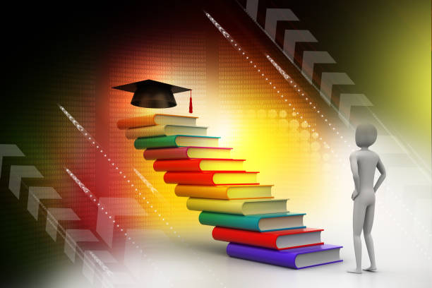 istock 3d graduate with book and graduation hat 879809444