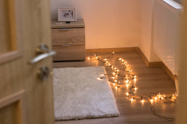 istock bed side desk picture frame and floor 879809578