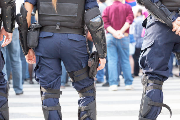 istock Police. Law enforcement. Street protest. 879809662