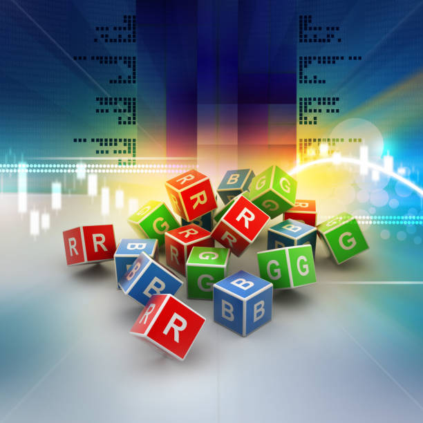 istock 3D Colored Cube of RGB Alphabet 879809738