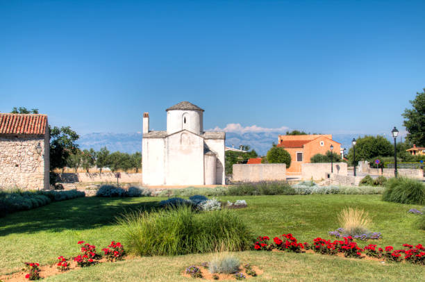 istock Historic church in Nin, Croatia 879827962