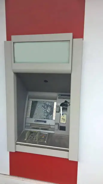 Photo of damaged atm