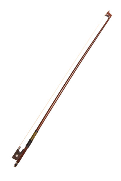 Wooden bow of violin high quality and high resolution studio shoot